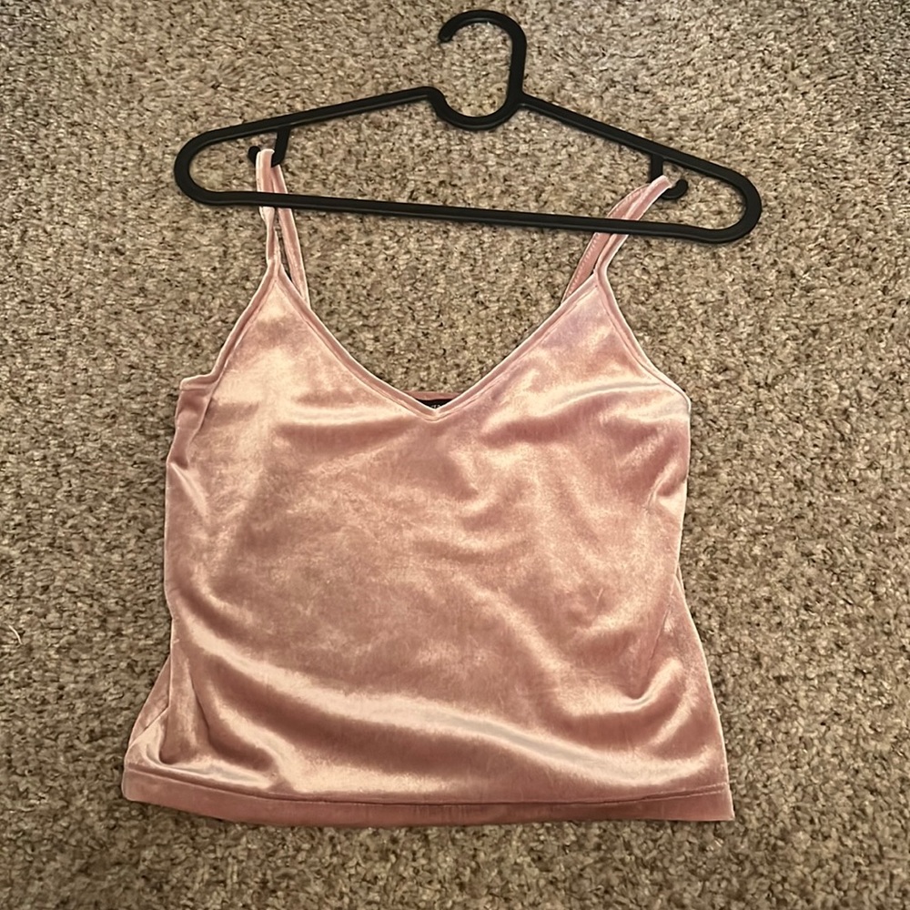 pink velvet forever 21 crop top